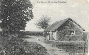 Postales: UN RANCHO, REPÚBLICA ARGENTINA - 239. EDICIÓN CARMELO IBARRA. BUENOS AIRES - J. DE L & H. Hbg.